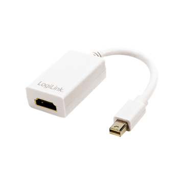 Logilink Mini DisplayPort 1.1a zu HDMI Adapter 15cm, wei&szlig;