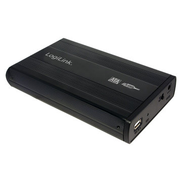 LogiLink Festplattengeh&auml;use 3,5 Zoll, S-ATA, USB 2.0, Alu, Schwarz