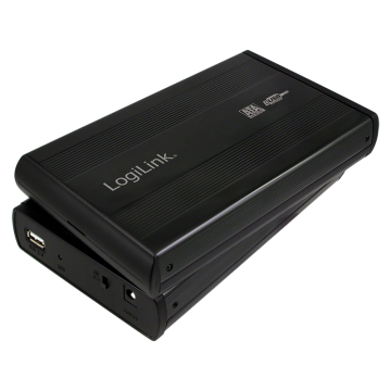 LogiLink Festplattengeh&auml;use 3,5 Zoll, S-ATA, USB 2.0, Alu, Schwarz