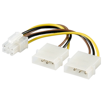 Delock Stromkabel f&uuml;r PCI Express Karten 15cm